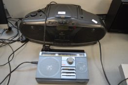 Matsui Portable CD Player, and a Philips Radio
