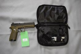 Sig Sauer P250 .177 Semi-Auto Air Pistol (S/N 15J04318) with black carry case, and Spare CO₂ cartrid