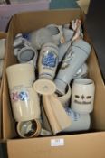 German Stoneware Beer Steins