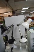 2x Adjustable Desk Lamps