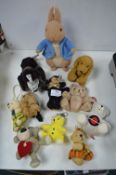 Soft Toys Including Peter Rabbit etc.