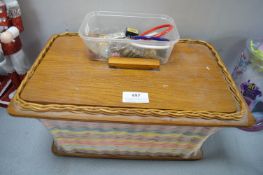 Sewing Basket and Small Collectibles etc.
