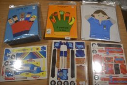 *Assorted Glove Puppets and Cardboard Building Sets