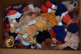 *Box of Assorted Small Dolls and Plush Toys