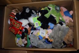 *Box of Assorted Plush Toys and Dolls