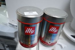 2x Illy Classic Roast Ground Coffee 250g