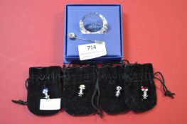 4x Swarovski Lapel Pins etc.