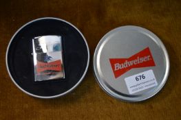 Budweiser Zippo Lighter with Presentation Tin