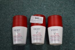 3x Vichy Roll-On Antiperspirant