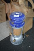 Blue Enamel Paraffin Lamp