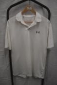 *Under Armour White Polo Size: LG/G/G