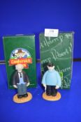 2x Camberwick Green Figures by Robert Harrop Designs Including Mr Swallow, and Beckett