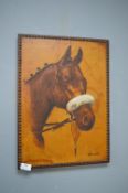 Horse Painting on Leather