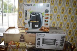 Air Fryer, Mini Oven, and Chocolate Fountain