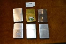 6x Zippo Petrol Lighters