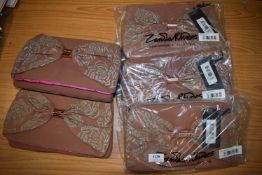 *5x Brown Clutch Bags