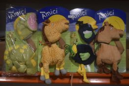 *4x Amici Large Animal Puppets