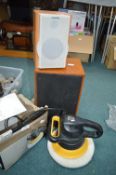 Car Buffer & Polisher, and Two Audio Speakers
