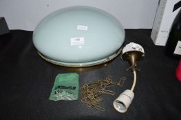 Brass Framed Circular Light Fitting