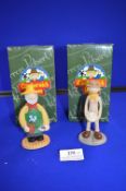 2x Camberwick Green Figures by Robert Harrop Designs Including Uncle Goober, and Mr Bilton the