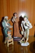 3x Porcelain Figures by Kieser of Germany (one AF)