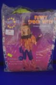 Kid’s Green Funky Spider Witch Costume Size: M 7-10 years (not orange)