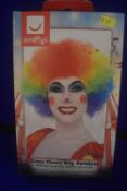 Smiffys Rainbow Crazy Clown Wig