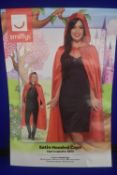 Smiffys Satin Hooded Red Cape Size: One Size