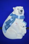 Polar Bear & Cub Cookie Jar