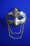 Lady’s Metal Effect Masquerade Mask with Chains