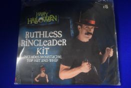 Ruthless Ringleader Kit Including Moustache, Top Hat, and Whip