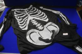 Adults All in One Skeleton Costume Size: One Size