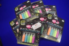 8x Packs of 5 Nail Art Nail Glitter