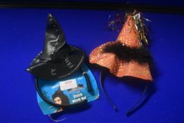 2x Mini Witches Hats on Head Bands
