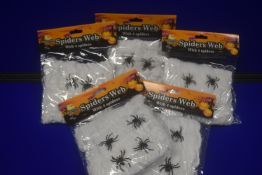 5x Packs of Spiderwebs with Spiders