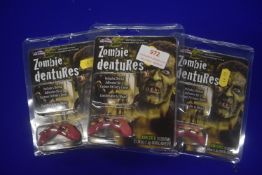 3x Packs of Zombie Dentures
