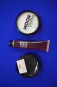 Dracula Makeup Set Including Black and White Face Paints, and Tube of Fake Blood