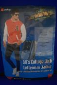 Smiffys 50’s Collage Jock Letterman Jacket Size: L/42”-44” chest