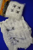 2x Packs of Spiders Webs with Spiders