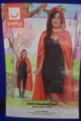 Smiffys Satin Hooded Red Cape Size: One Size