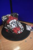 Day of the Dead Skull & Rose Top Hat