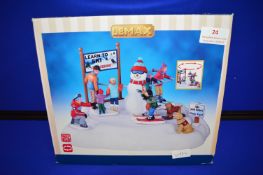 Lemax Learn to Ski Winter Scene Miniature Model