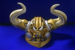Horned Viking Helmet with Demon Decoration