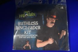 Ruthless Ringleader Kit Including Moustache, Top Hat, and Whip