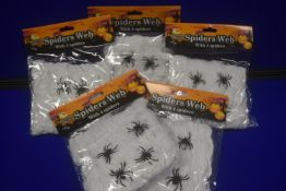 5x Packs of Spiderwebs with Spiders