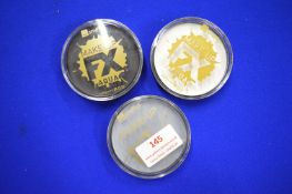 3x Smiffys Face Paints - Black, White, and Grey