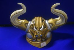 Horned Viking Helmet with Demon Decoration