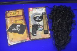 Pirate Kit Including Flag, Beard, and Hook Set