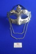 Lady’s Metal Effect Masquerade Mask with Chains