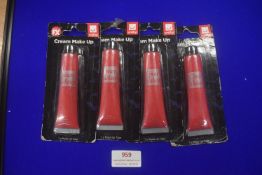 4x Smiffys Red Cream Makeup